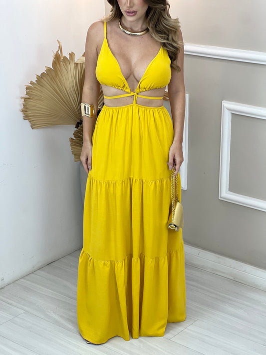 Vestido Longo e Cropped